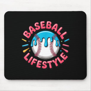 Baseball Lifestyle 101 Apparel Youth Drip Baseball Mouse Pad