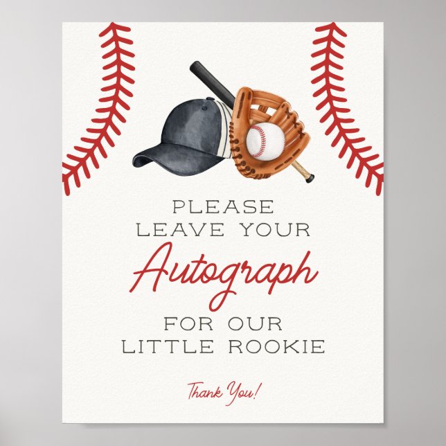 Baseball Little Rookie Autograph Guestbook (Front)