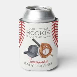 Baseball Little Rookie Home Run Baby Shower Favor Can Cooler
