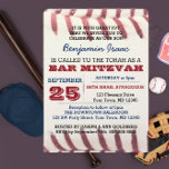 Baseball Look Bar Mitzvah Invitation<br><div class="desc">These casual chic invitations are perfect for any sporty Bar Mitzvah celebration. Each line of text is fully customisable to say just what you want!

Find coordinating products in the Bar Mitzvah Sports Collection.</div>