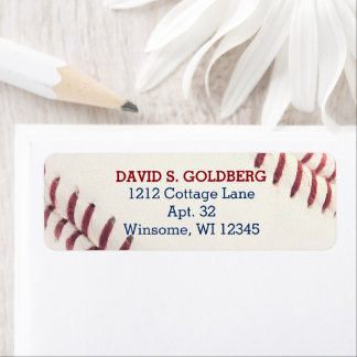 Baseball Look Personalised Label