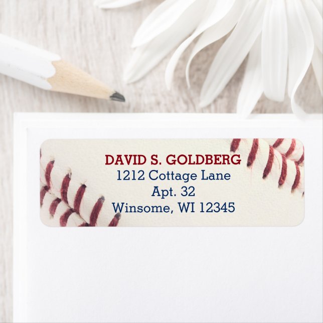Baseball Look Personalised Label (Insitu)