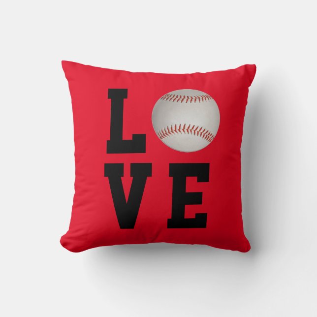 Baseball Love Customisable Cushion (Front)
