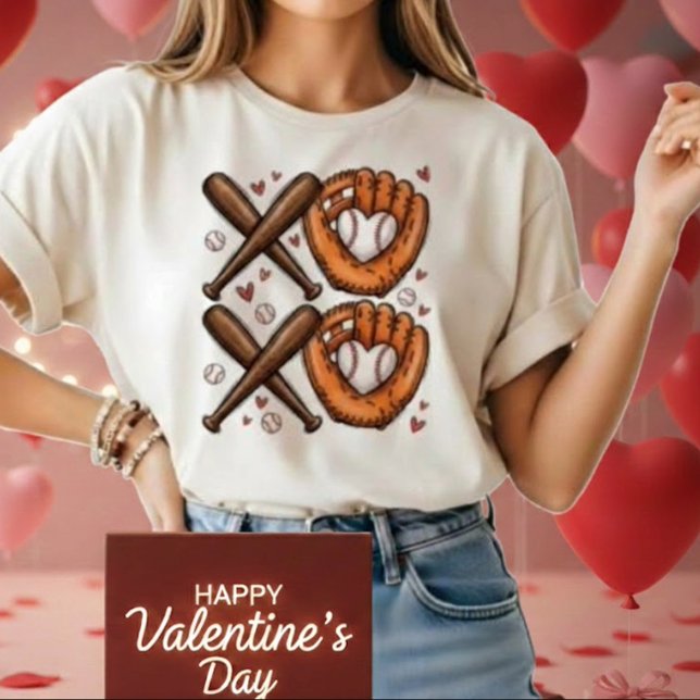 Baseball Love Heart Glove XOXO Tshirt (Creator Uploaded)