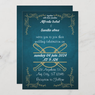 Baseball  love sports Theme Wedding Invitations