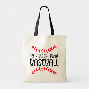 Baseball Lover Eat Sleep Play Mum Dad Softball Tote Bag
