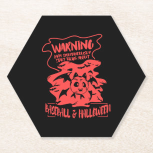 Baseball Lover Halloween Gift Costume Paper Coaster