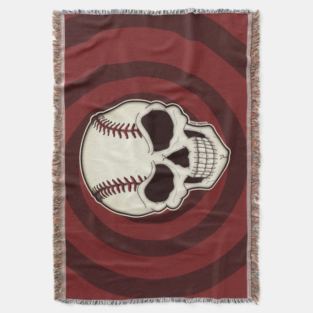 Baseball Lover Til Death Screwball Graphics Throw Blanket (Front Vertical)
