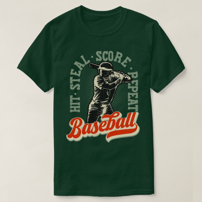 Baseball Lover Vintage Retro  T-Shirt (Design Front)