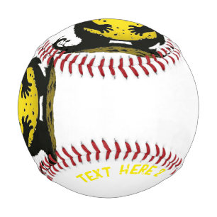 Baseball lover with custom text and yellow monster