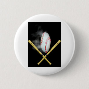 baseball lovers 6 cm round badge