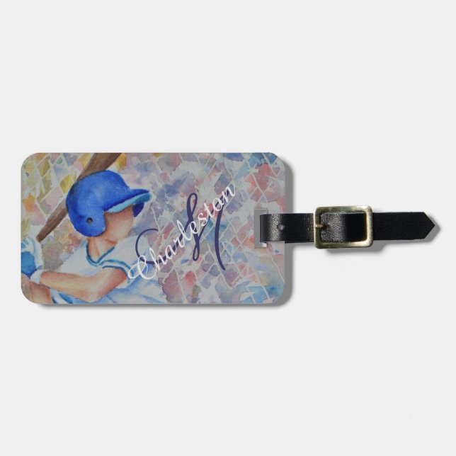 Baseball Luggage Tag (Front Horizontal)