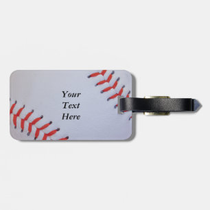 Baseball luggage text luggage tag