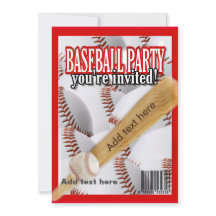 Baseball magazine white and red party