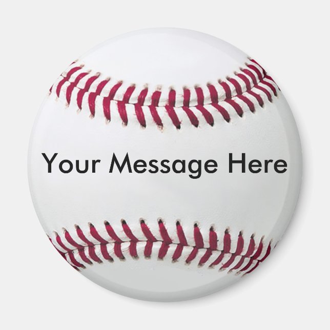 Baseball Magnet with Message (Front)