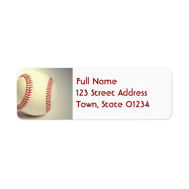 Baseball Mailing Labels (Front)