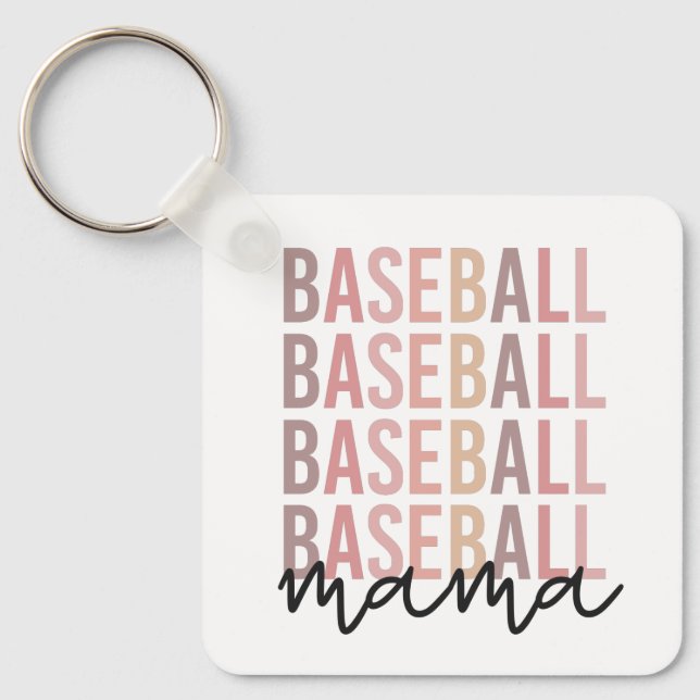 Baseball Mama | Baseball Mum Gifts Key Ring (Front)