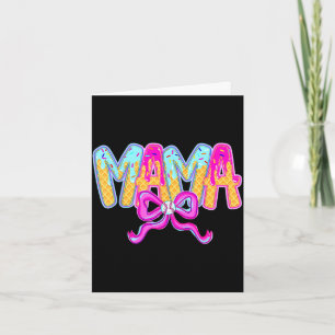 Baseball mama drip ice cream baseball mum mother's card