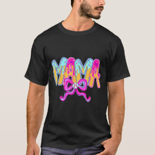 Baseball mama drip ice cream baseball mum mother's T-Shirt