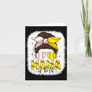Baseball Mama Game Day for Kids Girl Women Mum Card