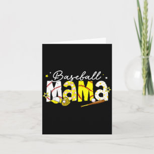 Baseball Mama Game Day for Kids Girl Women Mum Card