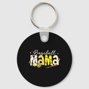 Baseball Mama Game Day for Kids Girl Women Mum Key Ring