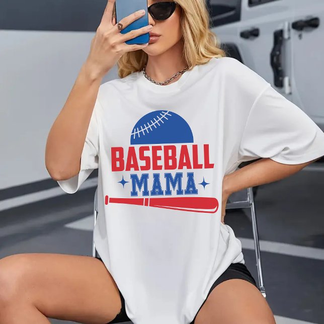 Baseball Mama Shirt, Mother's Day or Birthday Gift T-Shirt (baseball mama shirt, baseball mom shirt, sports mom shirt, mothers day gift for mom, birthday gift)