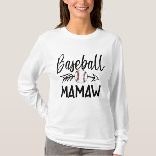 Baseball Mamaw Cute Arrow Father's Mother's Xmas D T-Shirt