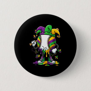 Baseball Mardi Gras Carnival Party Mask Ice Cream 6 Cm Round Badge