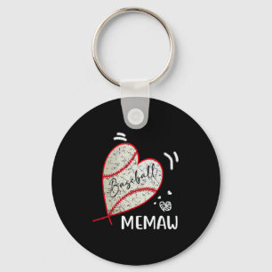 Baseball Memaw Family Matching Players Team Memaw Key Ring