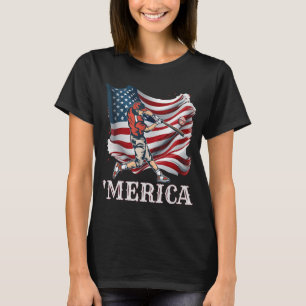 Baseball Merica Patriotic 4th July American Flag 1 T-Shirt