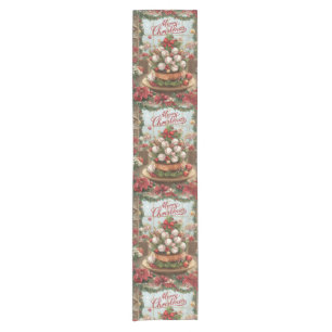 Baseball Merry Christmas & Happy New Year Short Table Runner