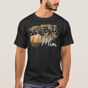 Baseball Mimi Leopard Mother's Day T-Shirt