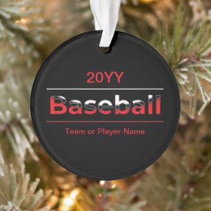 Baseball - Minimalist Art Geometric Arch Ornament