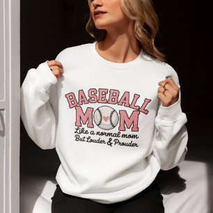 Baseball Mom cute Pink text Sweatshirt