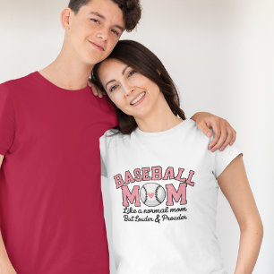 Baseball Mom cute Pink text Tri-Blend Shirt