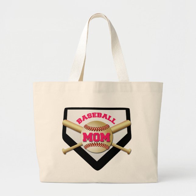 BASEBALL MOM LARGE TOTE BAG (Front)