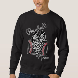 Baseball Mom Leopard Mom Life Sweatshirt