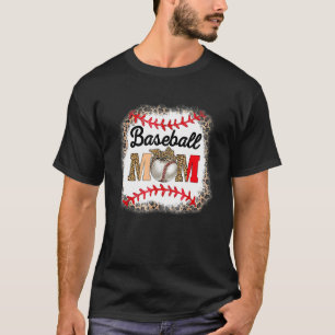 Baseball Mom Leopard  Softball Mom Mother s Day 20 T-Shirt