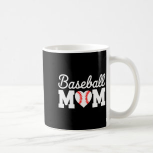 Baseball mom shirt women baseball heart mothers da coffee mug