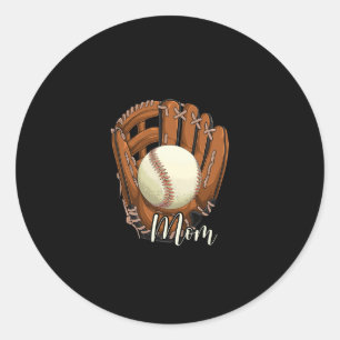 Baseball Mom Softball Mama Mother's Day Classic Round Sticker