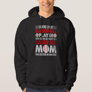 Baseball Mom Women Mother's Day Baseball Hoodie