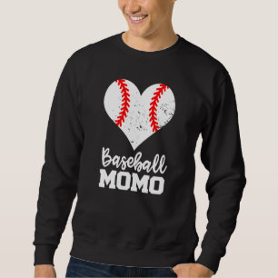 Baseball Momo Baseball Heart Grandma Momo Sweatshirt