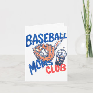 Baseball moms club iced coffee &amp; glove sports card