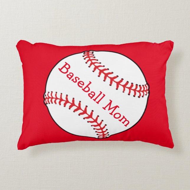 Baseball Mum Accent Pillow (Front)