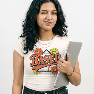 Baseball Mum Based Retro Softball Funny Game Day Tri-Blend Shirt
