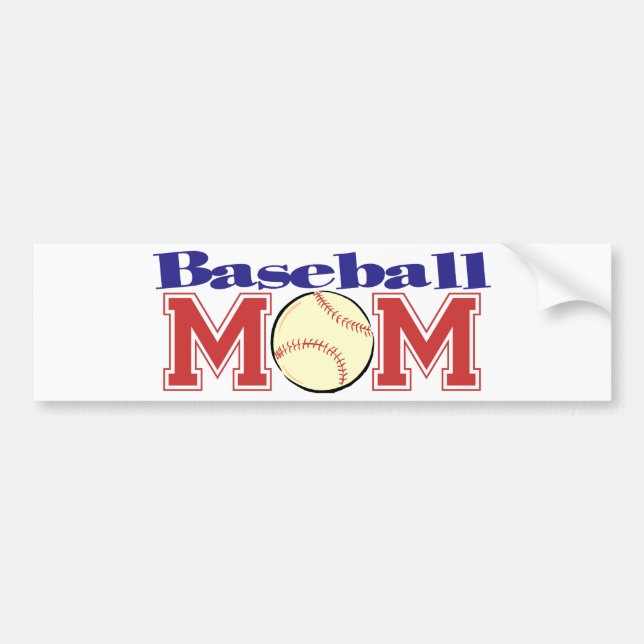 Baseball Mum Bumper Sticker (Front)