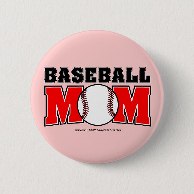 Baseball Mum Button (Front)