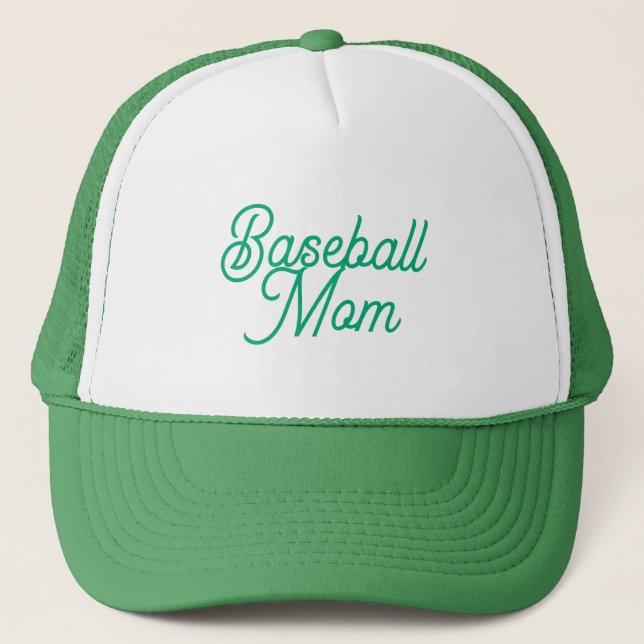 Baseball Mum Cap Green and White (Front)