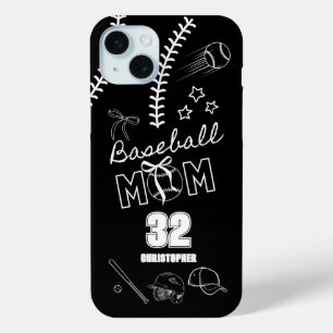 Baseball Mum Coquette Bow iPhone 15 Mini Case
